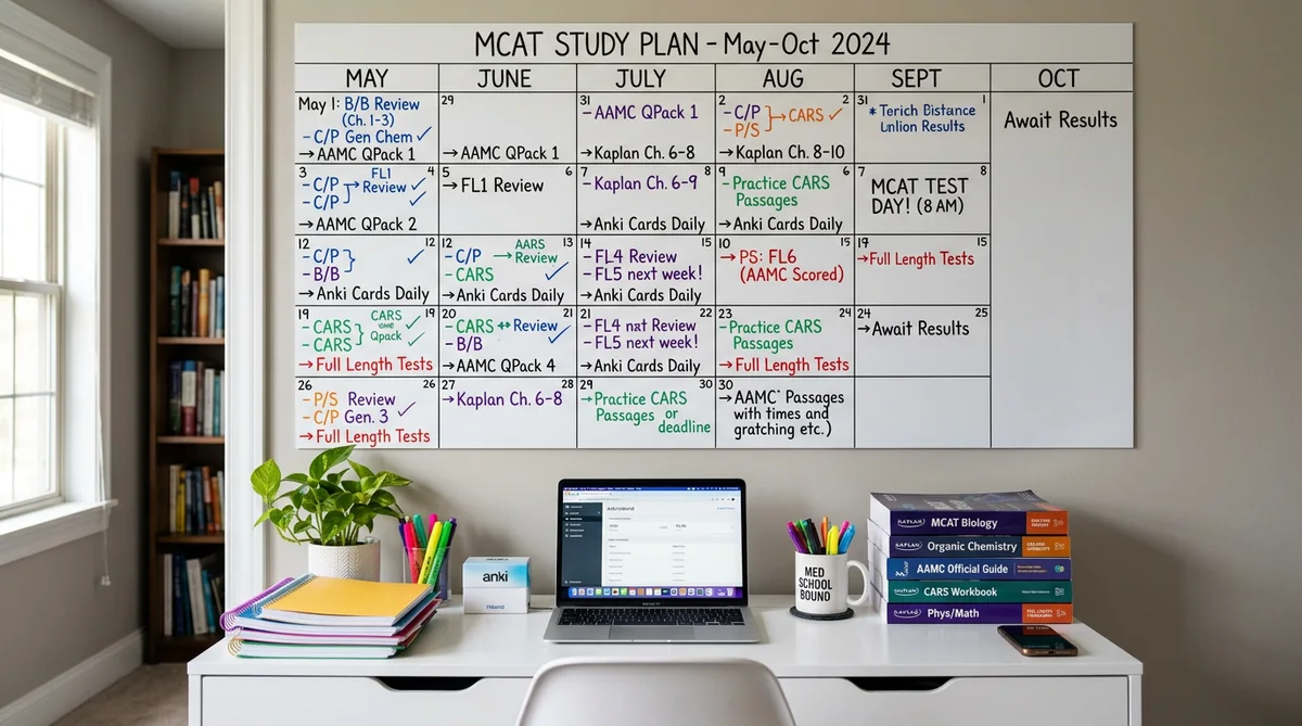 MCAT Study Schedule: 6-Month Comprehensive Plan